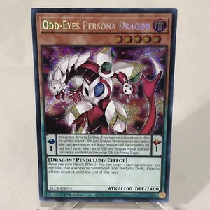 Yugioh Odd Eyes Persona Dragón Secreto Raro 1ª Edición Holo Foil Card BLCR-EN074 - Imagen 1 de 6