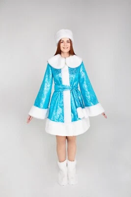 Disfraz Doncella Nieve Azul, Traje Navidad, Vestido Foto 1 de 2