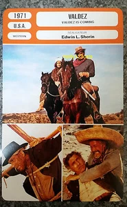 US Western Valdez Is Coming Burt Lancaster Susan Clark French Film Trade Card - Foto 1 di 1