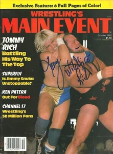 AM790 Tommy Rich Tony Atlas signed Vintage Wrestling Magazine w/COA - Picture 1 of 5