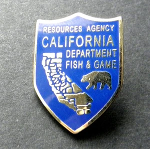 INSIGNIA PIN SOLAPA PESCA Y CAZA DEPARTAMENTO DE ESTADO DE CALIFORNIA DE 1 PULGADA - Imagen 1 de 1