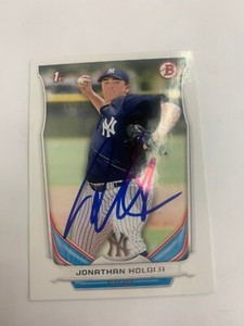 Jonathan Holder Signed Card 2014 New York Yankees Team Card IP Auto