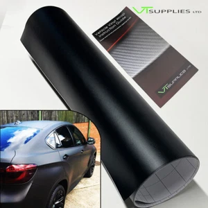 [ Matt Black ] Vinyl Wrap Car Film (Air/Bubble Free Matte)  All Vehicle Sizes - Picture 1 of 4