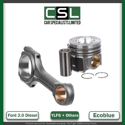 FORD TRANSIT CUSTOM 2.0DIESEL ECOBLUE PISTON WITH RINGS X1 CONNECTING ROD X1 NEW - Image 1 of 4