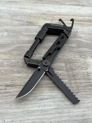 Carabiner Multitool 8-In-1 EDC Carabiners Pocket Knife, Serrated Knife, Rope Cut - Image 1 of 4