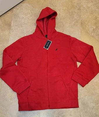 Sudadera con Capucha Nautica Roja Grande 14/16 Cremallera Completa Chaqueta Juvenil Nueva con Etiquetas Foto 1 de 4