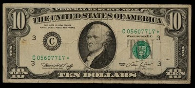 FR 2022-C* $10 1974 Federal Reserve Note US - Star Note - SKU-CA1369 - Image 1 of 2