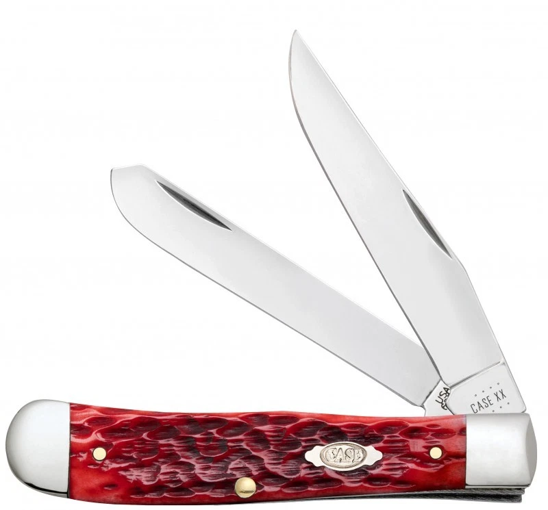 Cuchillo de Bolsillo Case xx Cuchillos Trapper Jigged Hueso Rojo Oscuro Acero CS 31950 Foto 1 de 1