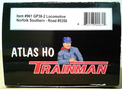 HO SCALE ATLAS EMD GP38-2 NORFOLK SOUTHERN NS #5356 961 - Image 1 of 4