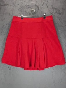 Boden Wool Blend Skirt Womens Size UK 18 L Suzy Skater Fully Lined Pleated Red  - Picture 1 of 13