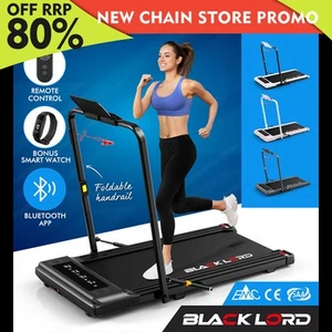 BLACK LORD Treadmill 2 IN 1 Electric Walking Pad 400mm Hydraulic Foldable - Picture 1 of 53