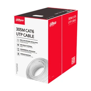 Cavo di rete UTP CAT 6 in puro rame Dahua PFM920I-6UN-C bobina 305m bianco - Zdjęcie 1 z 1