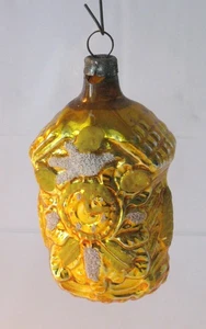 Antiguo adorno de árbol de plumas de Navidad alemán Putz vacaciones vidrio de mercurio - Imagen 1 de 2