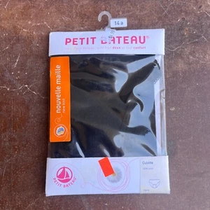 Petit Bateau Vintage 100% Cotton Underwear Black Size 14 Years Made in France - Picture 1 of 3