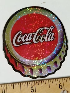 COCA-COLA--NEW--Vintage (1998) Licensed Prismatic Vending Machine Sticker (#655) - Picture 1 of 3
