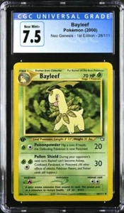 2000 Bayleef Pokemon Neo Genesis 1st Edition 28/111 CGC 7.5 Near Mint+ - Picture 1 of 2