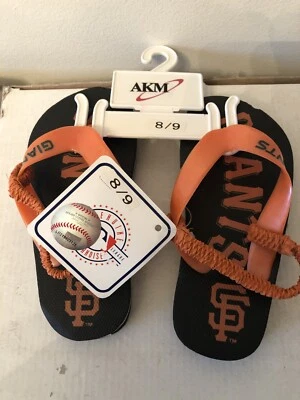 MLB San Francisco Giants Niños Pequeños Chanclas Sandalias Zapatos (Talla 8/9) - ¡NUEVO! Foto 1 de 4