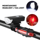 1 Set Cycling Lamps USB Rechargeable LED Bicycle Front Headlight+Rear Bike Light