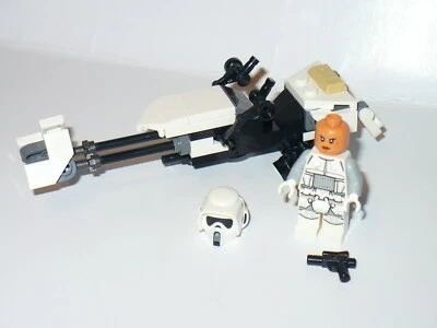 LEGO Star Wars Snowtrooper minifigura Hoth Scout Trooper Speederbike eco AT AT Foto 1 de 2