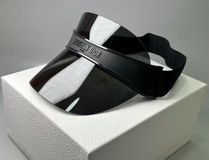 New Dior Visor DiorClub V1U Black Sun Hat Italy Authentic - Picture 1 of 17