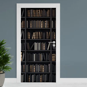 Türfolie "Bücherregal" 90x200cm Türposter Deko Aufkleber Folie Tapete TF01-06 - Bild 1 von 7