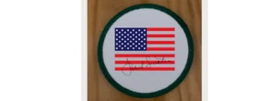Frank Sinatra Signed American Flag Sew On Patch Signed 8cm - Foto 1 di 1