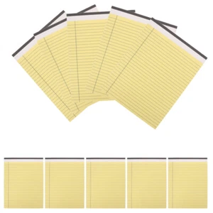 10pcs Yellow Legal Pads Writing Pad Paper Small Lined Notepads Portable - Picture 1 of 12