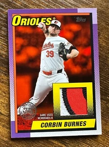 2025 Topps '90 Topps Relics Orange #T90RCBU Corbin Burnes 1/25 #X14007 - Picture 1 of 2