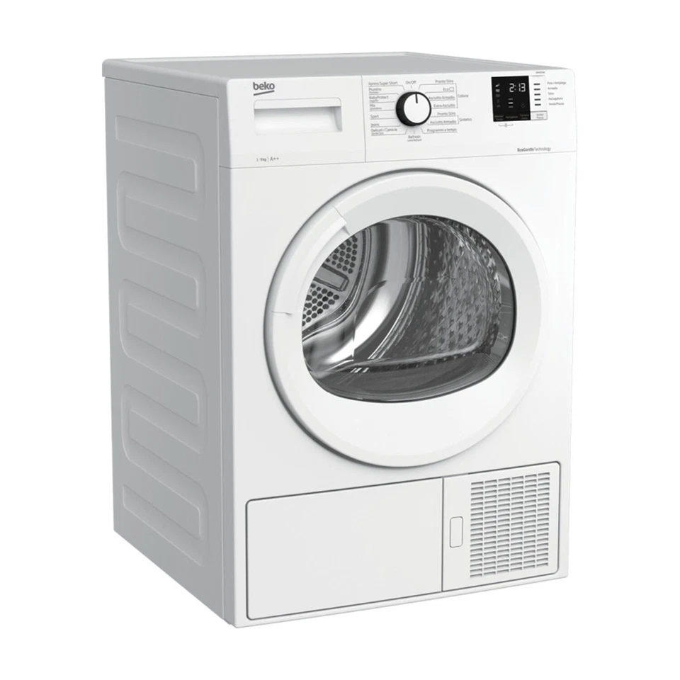 BEKO ASCIUGATRICE 9KG POMPA DI CALORE A++ DISPLAY DIGITALE DRX923W BIANCO WHITE - Immagine 1 di 1