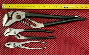 Diamond Horseshoe Diamalloy Groove-3 Pc Set Joint Pliers 16”,9”,8” Made In USA - Picture 1 of 3