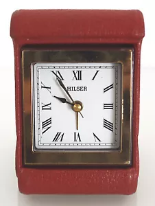 Réveil quartz chiffres romains style années 30, rouge - 174161 Hilser (Jaccard) - Picture 1 of 2