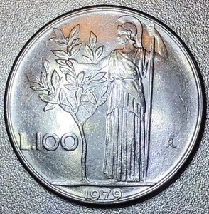 1979 Italy 100 Lire Coin Republica Italiana - Picture 1 of 2