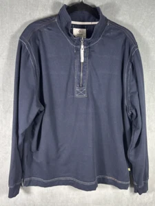 True Grit Pullover Herren Gr. Large Pulli Quarter Zip Langarm Navy Blau - Bild 1 von 11