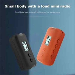 Radio FM de bolsillo portátil mini radio DSP de 50-108 MHz pantalla LCD auriculares de 3,5 mm - Imagen 1 de 21