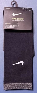 Nike SPARK Lightweight Black Crew Gym Men’s Running Socks DA3584-010 UK 13-15 - Picture 1 of 7