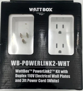 WattBox Snap WB-Powerlink2-WHT Duplex Electrical Wall Plates Wall Mountable 110V - Picture 1 of 1