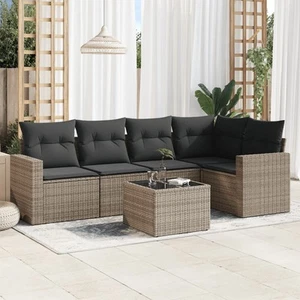 Garten Sofagarnitur Kissen Gartenmöbel Lounge Sofa Sitzgruppe Poly Rattan vidaXL - Bild 1 von 96