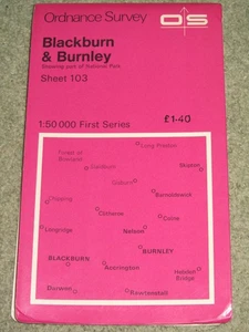 OS Ordnance Survey Landranger Map Sheet 103 Blackburn & Burnley - 1973 - Picture 1 of 2