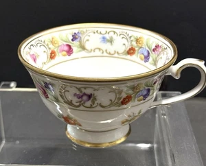 Tazza vintage 50' castello imperatrice Dresda fiori SCHUMANN BAVARIA mento osso - Foto 1 di 15