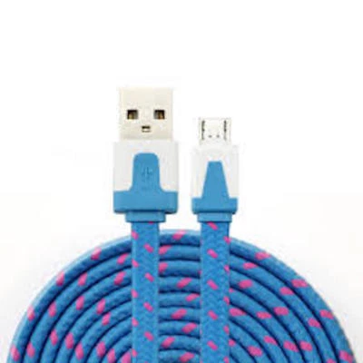 NTJ 3FT LONG Flat Braided Charger Cable for MICRO USB samsung galaxy s6+ edge s7 - Image 1 of 4