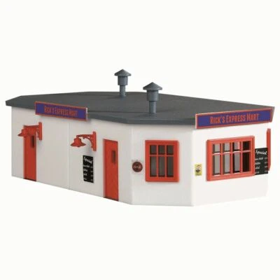 NEW!! Model Power HO Scale Built-Up Building Rick's Express Mart  - Image 1 of 2