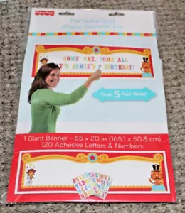FISHER PRICE 1st BIRTHDAY CIRCUS CUSTOMIZABLE GIANT BANNER Party Supplies Red - Picture 1 of 7