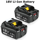 2PCS 18V 5.0Ah Li-ion LED Battery for Makita BL1830 BL1840 BL1850 BL1860B BL1855