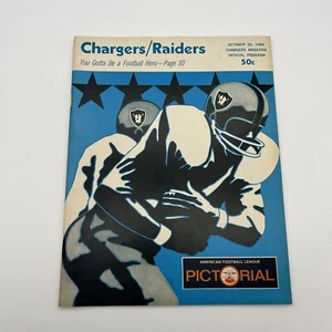 Oakland Raiders vs San Diego Chargers October 26, 1969 AFL Program Pictorial CR2 - Picture 1 of 14