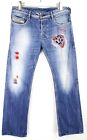 Diesel Zatiny Regular-bootcut 008ql Jeans Men's W30/l32 Whiskers Faded Patches