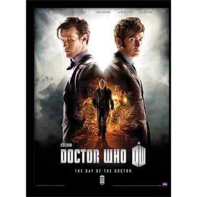Doctor Who Framed Print - The Day of the Doctor - Official 30 x 40cm Wall Art - Image 1 of 2