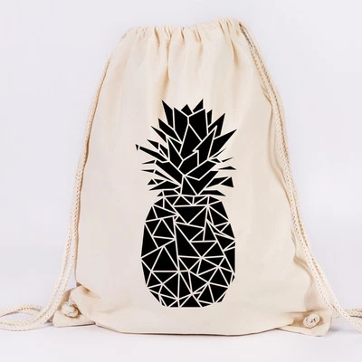 JUNIWORDS Turnbeutel "Origami Ananas" verschiedene Farben Geschenk Geburtstag