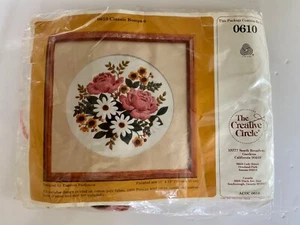 The Creative Circle Kit  Classic Bouquet Vintage 1982  Embroidery Kit - Picture 1 of 7
