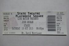 JOSH GROBAN CONCERT STAGES TOUR 10/10/2015 FULL TICKET STATE THEATRE CLEVELAND