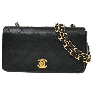 CHANEL Mini Matelasse Full Flap Chain Shoulder Bag Leather BK Vintage 654RF285 - Picture 1 of 19